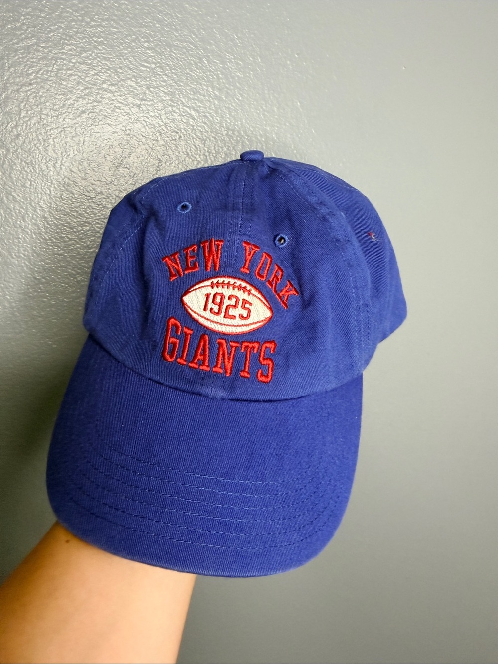 NFL New York Giants Royal Blue Baseball Cap with Red Embroidery